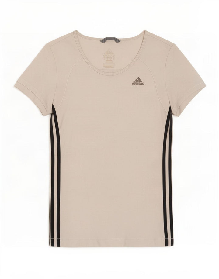 T-shirt Adidas Climalite da donna Top UK 12 poliestere bianco medio