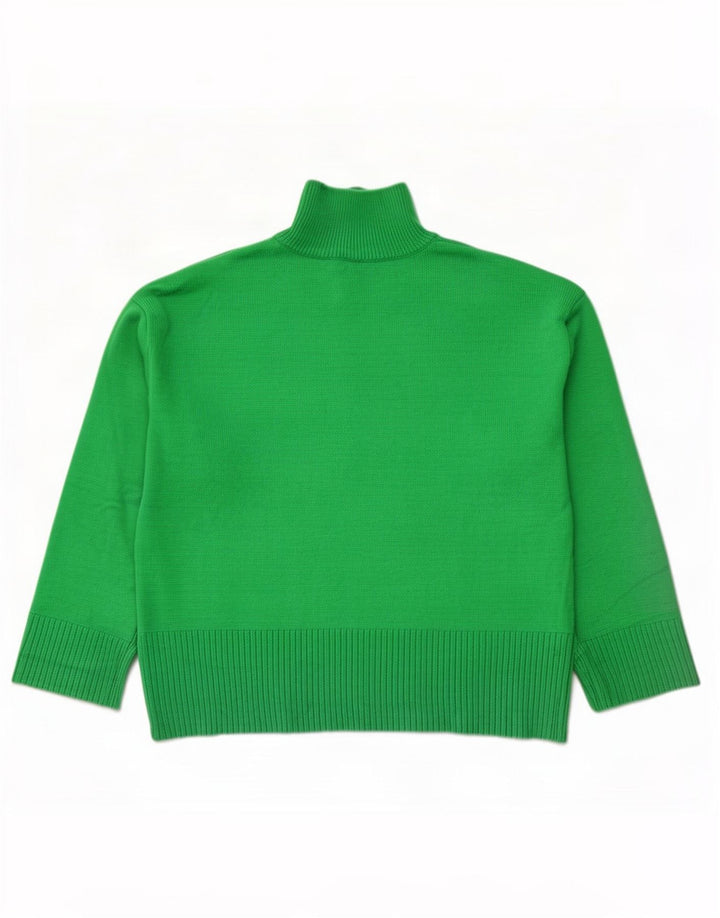 Maglione Zara da donna con collo e zip UK 16 grande verde