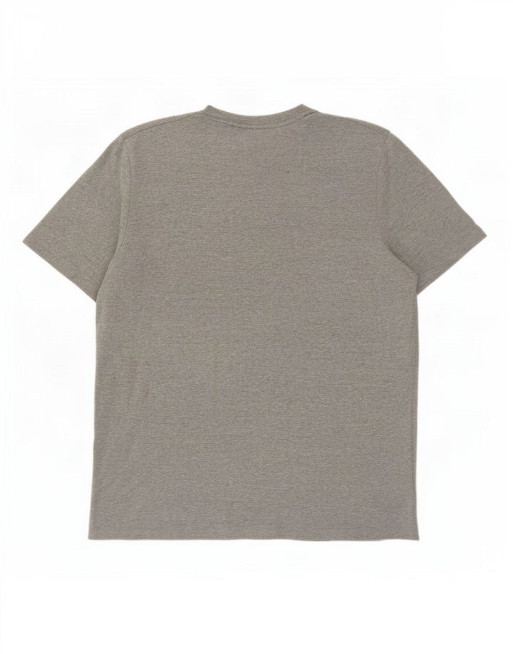 T-shirt grafica da uomo Ellesse Top grande in cotone chiazzato grigio