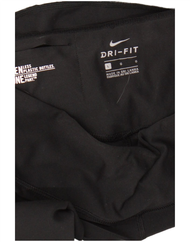 Leggings Nike Dri Fit da donna UK 14 Large Black Colourblock