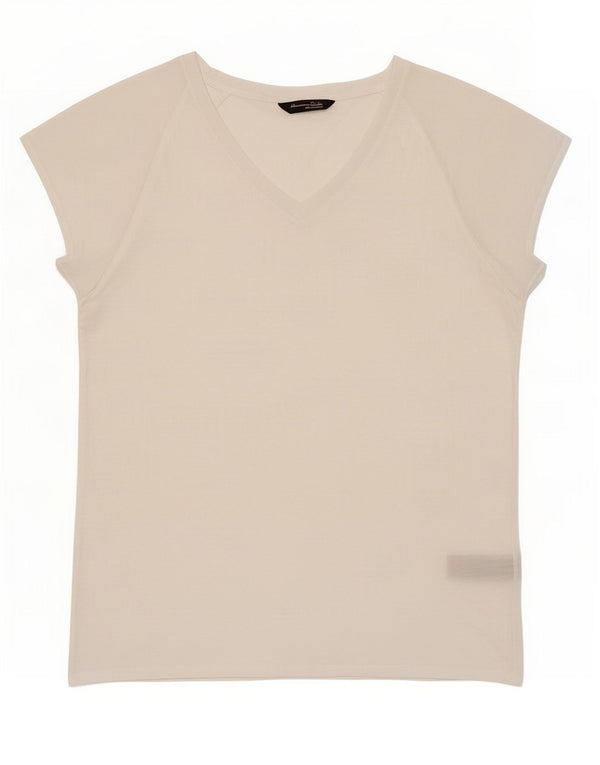 T-shirt da donna Massimo Dutti Top UK 10 Small Lyocell bianco