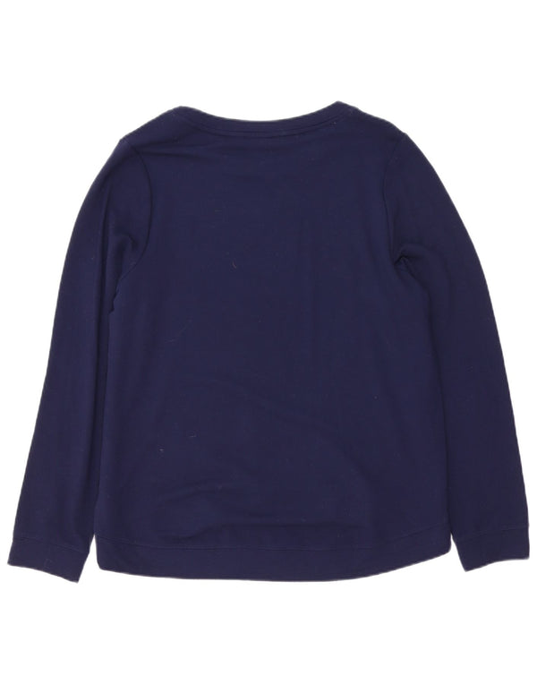 Felpa grafica da donna Oasis UK 14 viscosa media blu navy