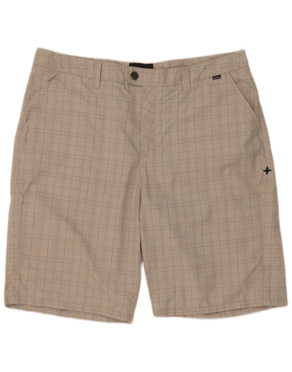 Pantaloncini cargo da uomo Hurley W38 XL Poliestere a quadri grigi