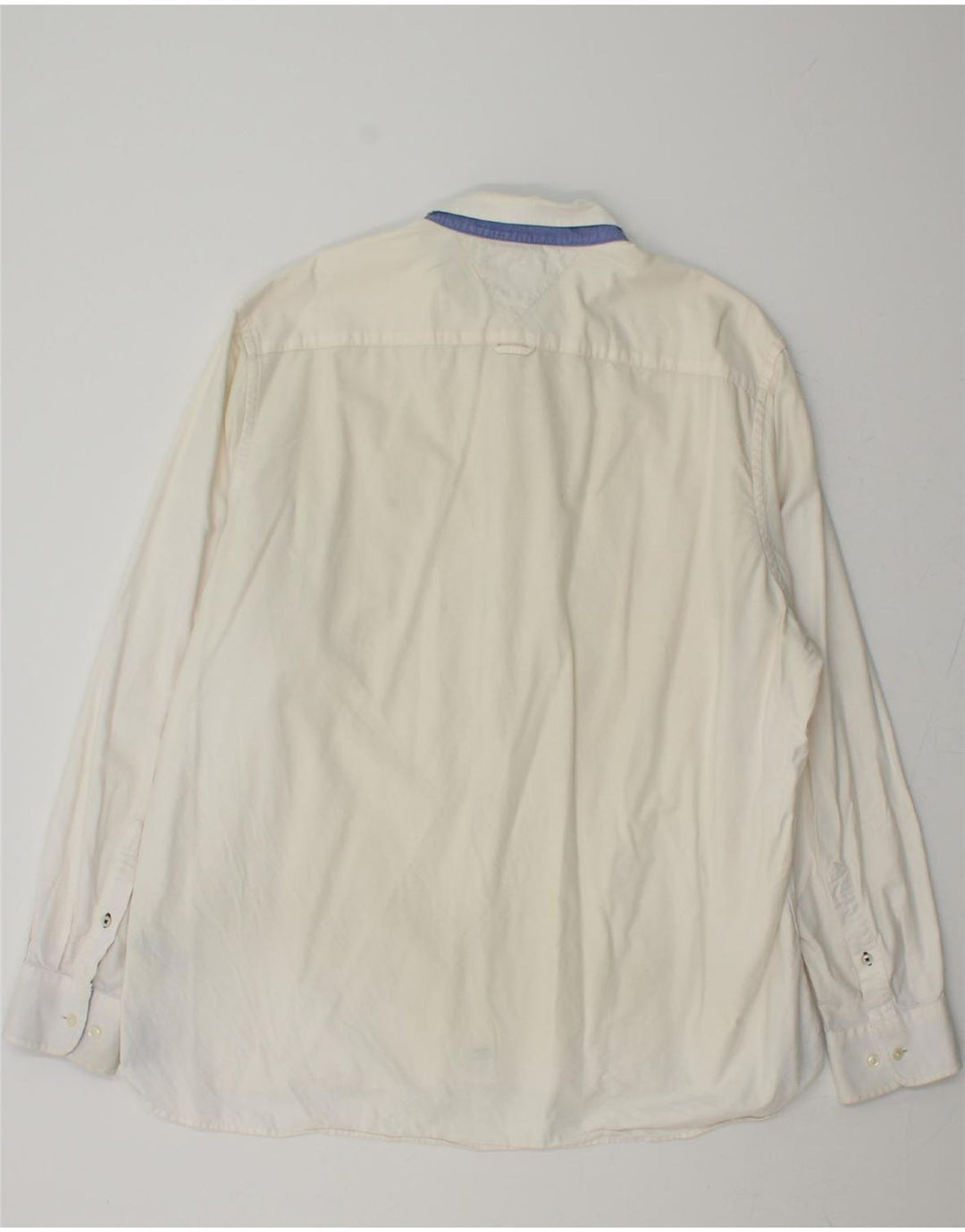 TOMMY HILFIGER Mens Custom Fit Shirt 2XL White Cotton Vintage Tommy Hilfiger and Second-Hand Tommy Hilfiger from Messina Hembry 