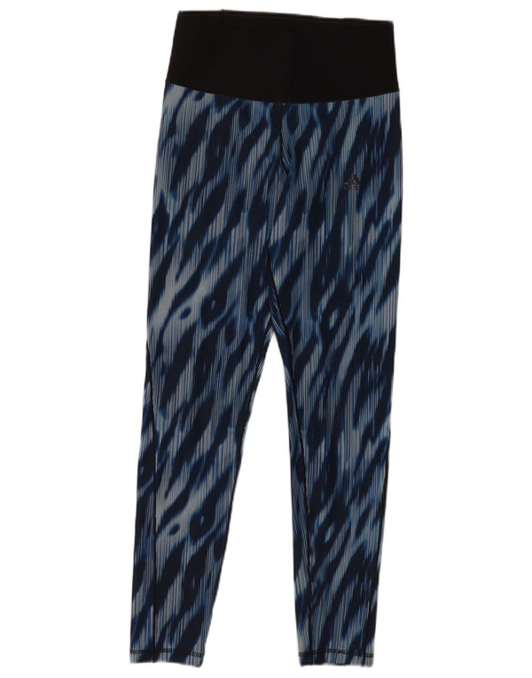 Leggings Adidas da donna UK 8-10 piccolo poliestere tie dye blu