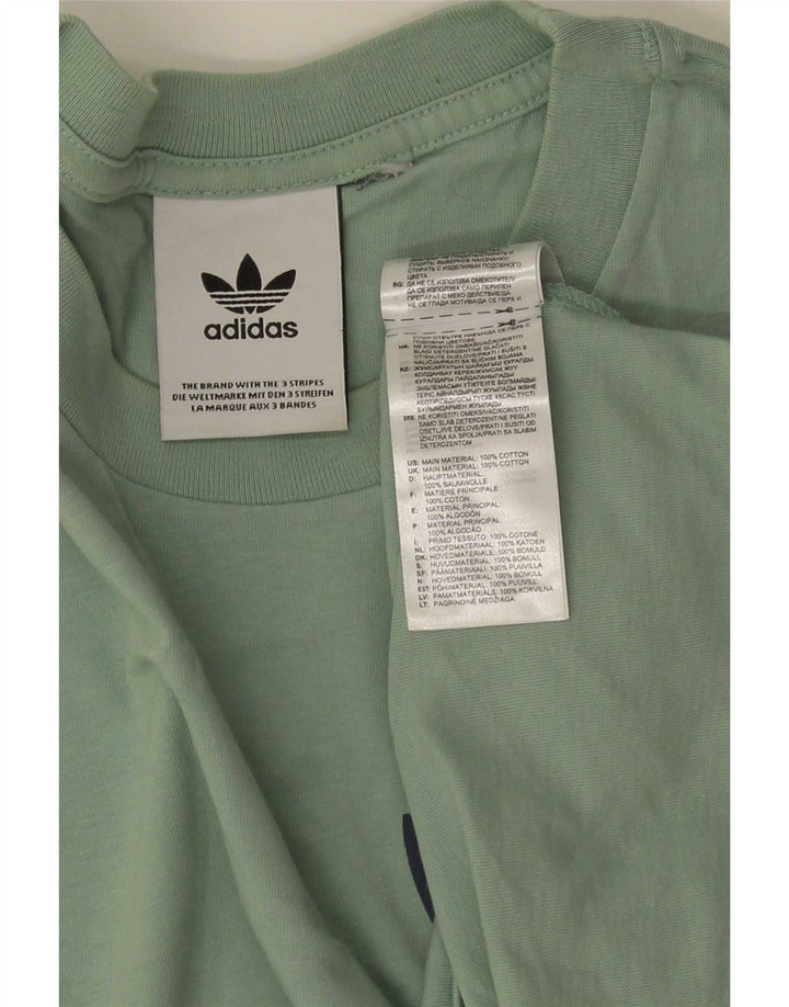 T-shirt grafica da uomo Adidas Top in cotone verde medio