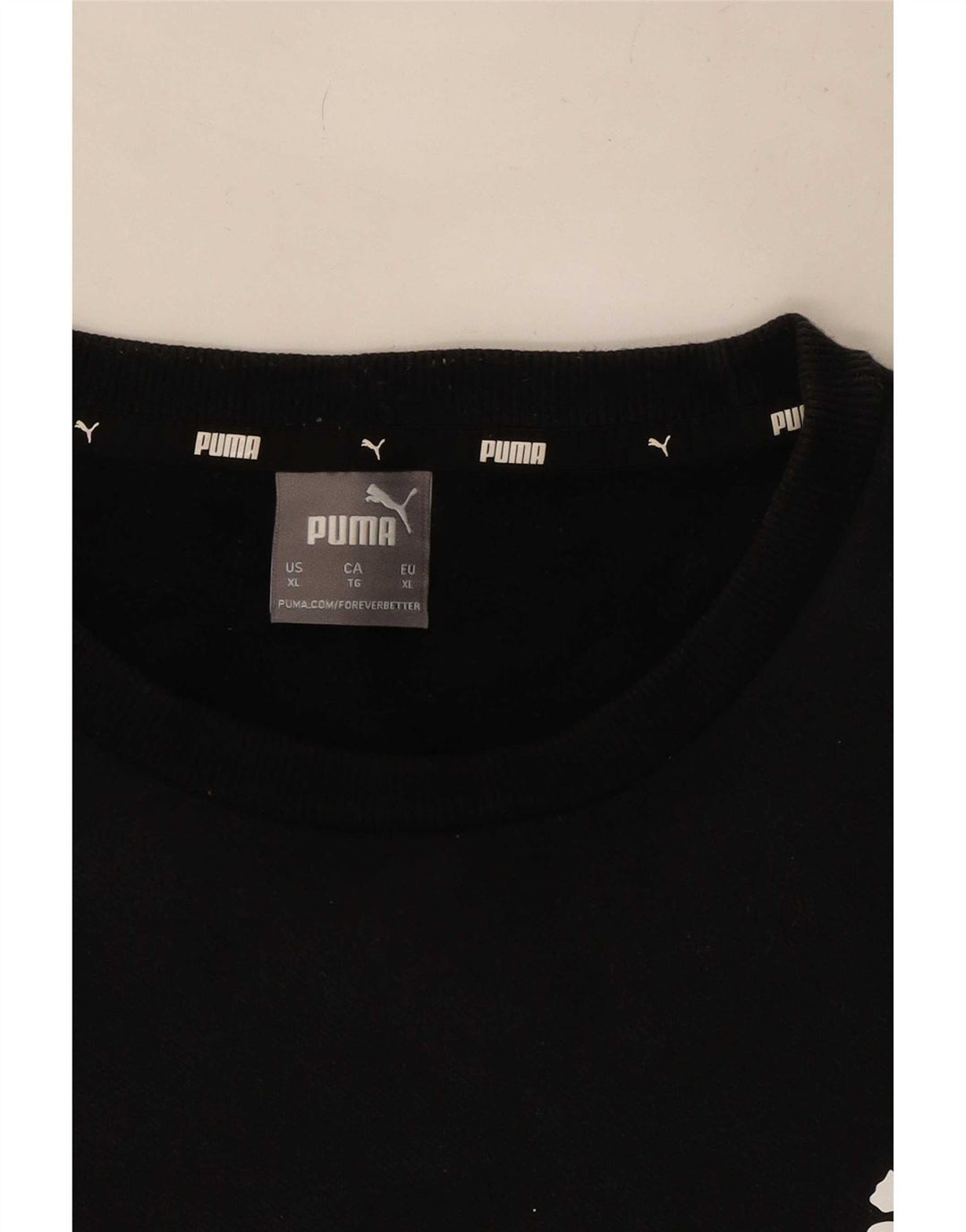 Felpa da uomo Puma Jumper XL in cotone nero