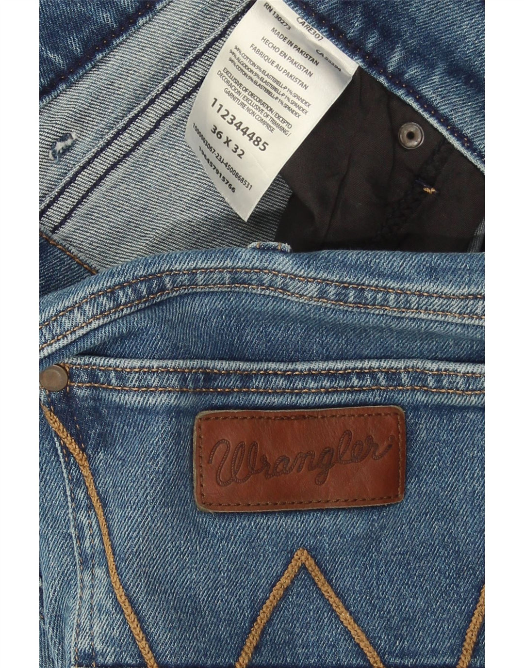 Jeans Wrangler da uomo con vestibilità rilassata Bootcut W36 L32 cotone blu