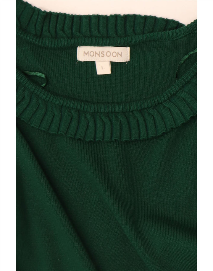 Abito maglione da donna Monsoon UK 14 Large Verde