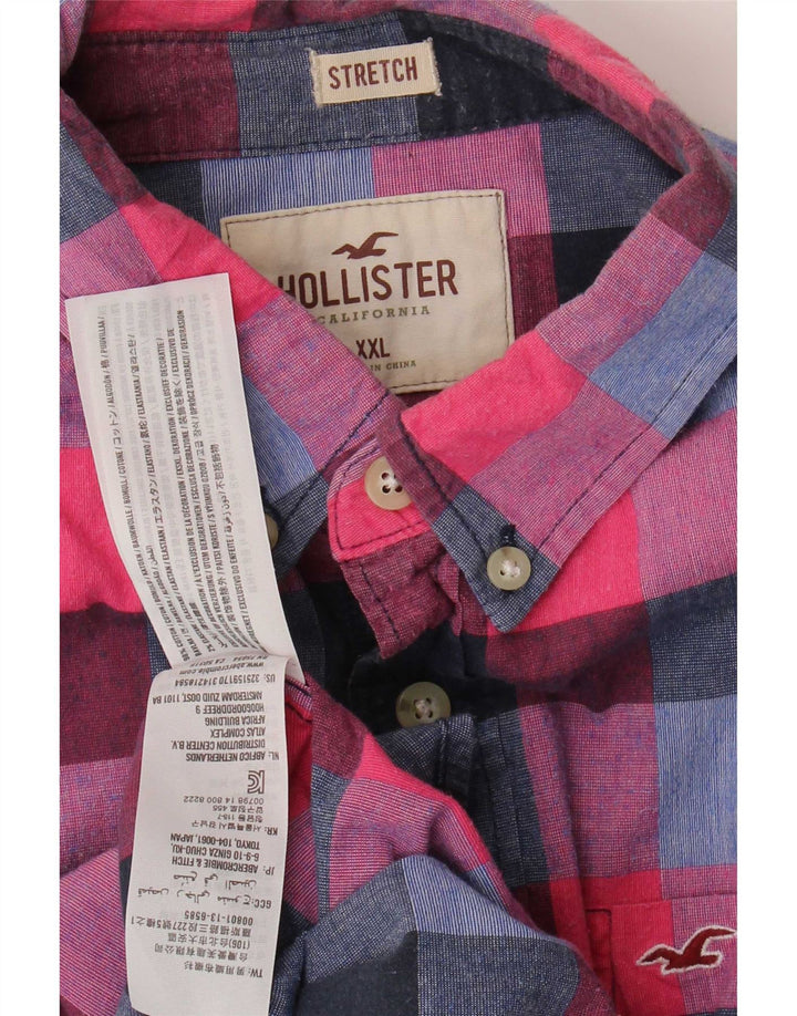 Camicia Hollister da uomo 2XL in cotone a quadri rossi