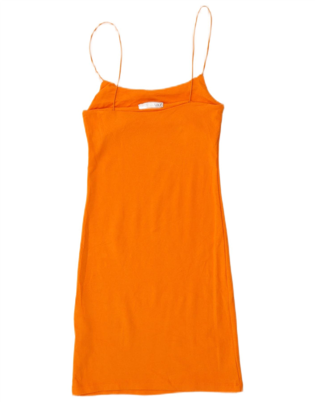 Abito sottoveste da donna Zara UK 12 cotone arancione medio