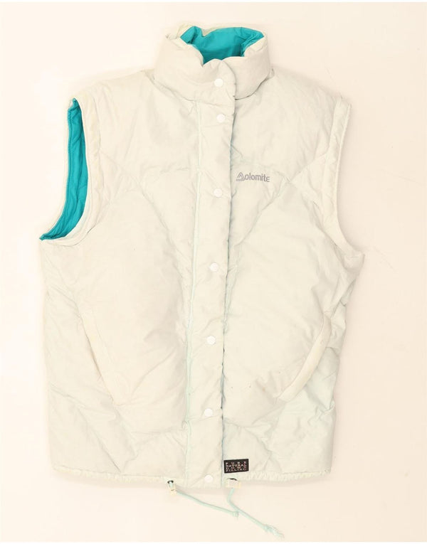Gilet imbottito reversibile oversize da donna Dolomite UK 14 medio bianco
