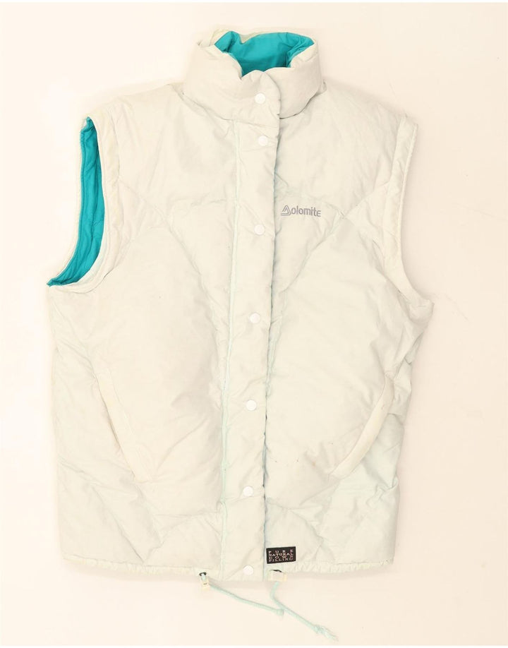 Gilet imbottito reversibile oversize da donna Dolomite UK 14 medio bianco