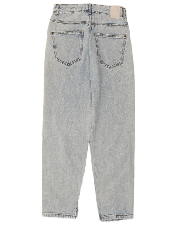 Jeans Zara da donna a vita alta effetto invecchiato EU 36 XS W26 L27 cotone blu