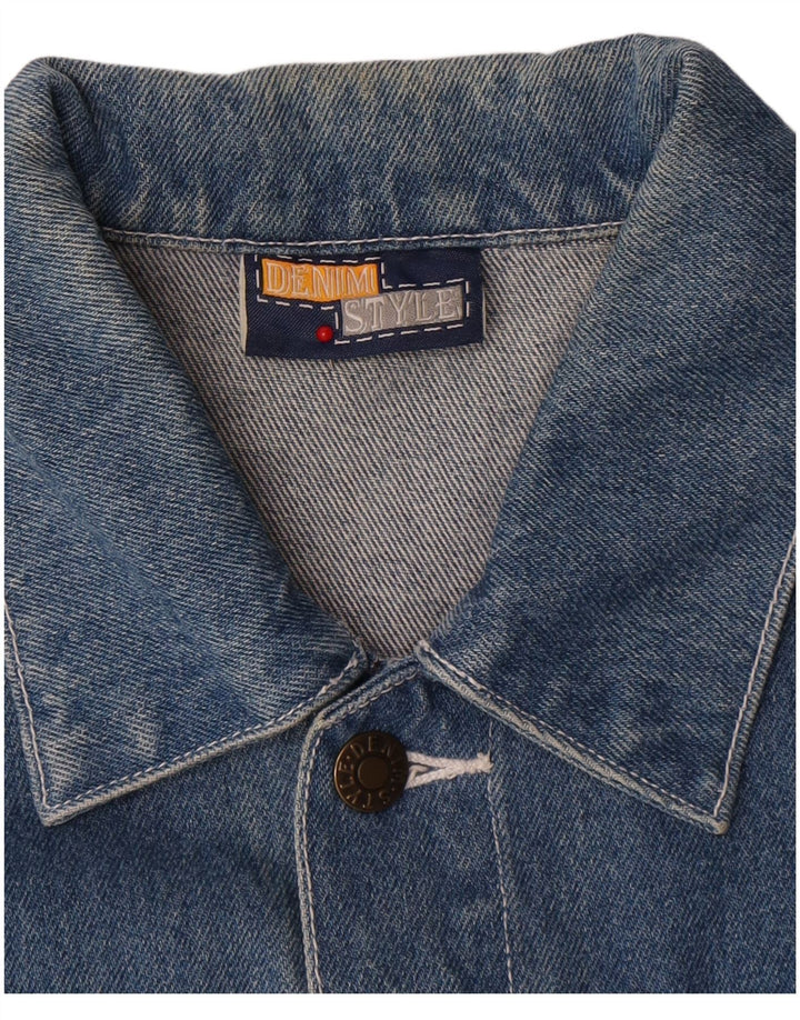 Giacca in denim da uomo stile denim EU 50 grande cotone blu