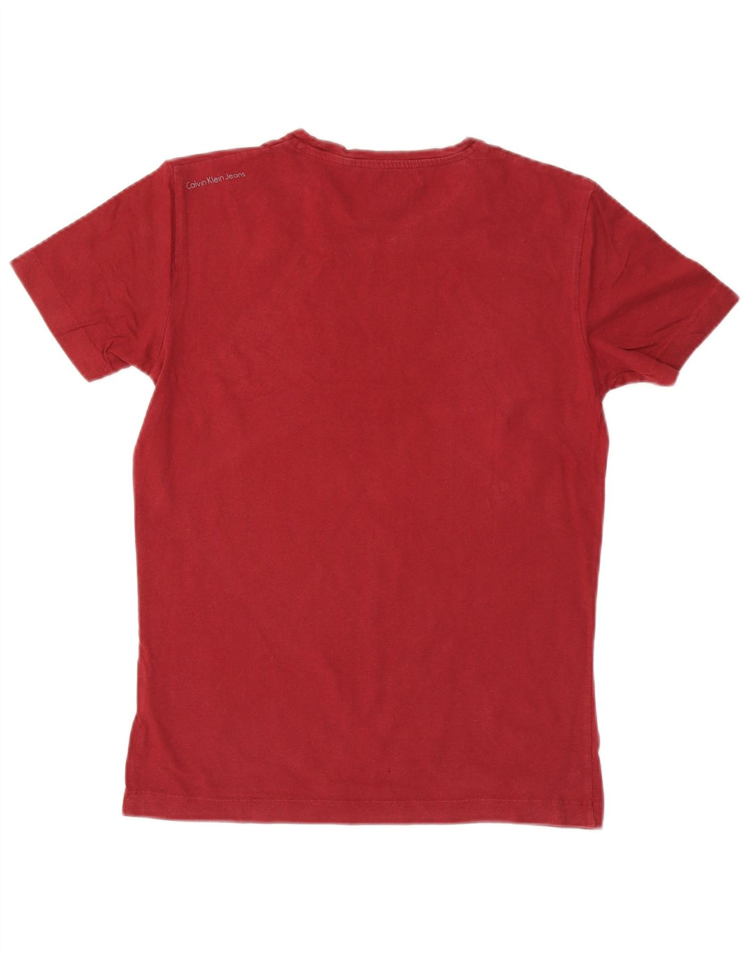 CALVIN KLEIN JEANS T-shirt grafica da uomo Top piccola in cotone rosso