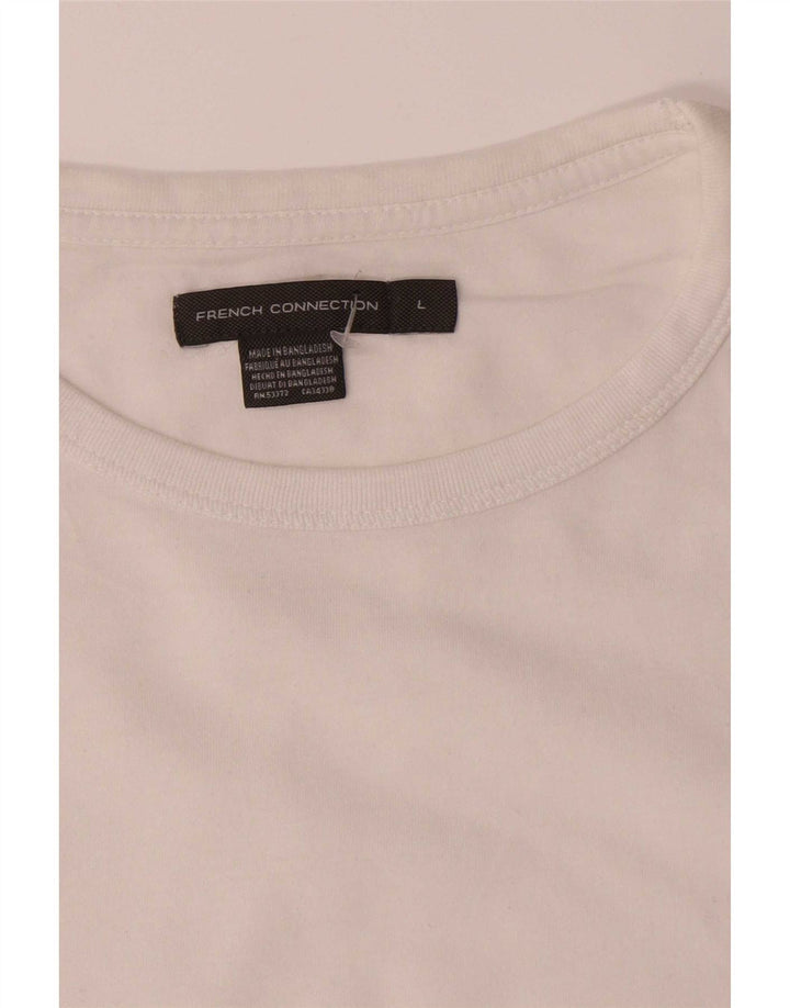T-shirt da uomo French Connection Top grande in cotone bianco