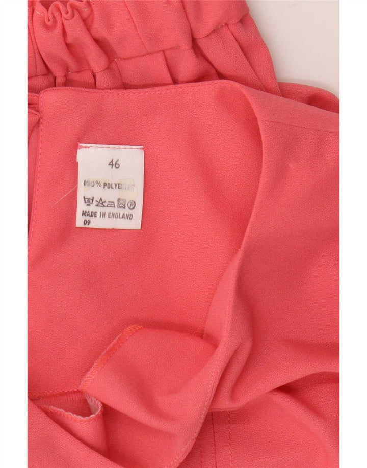 Set gonna corta da donna vintage in 2 pezzi IT 46 grande W34 poliestere rosa