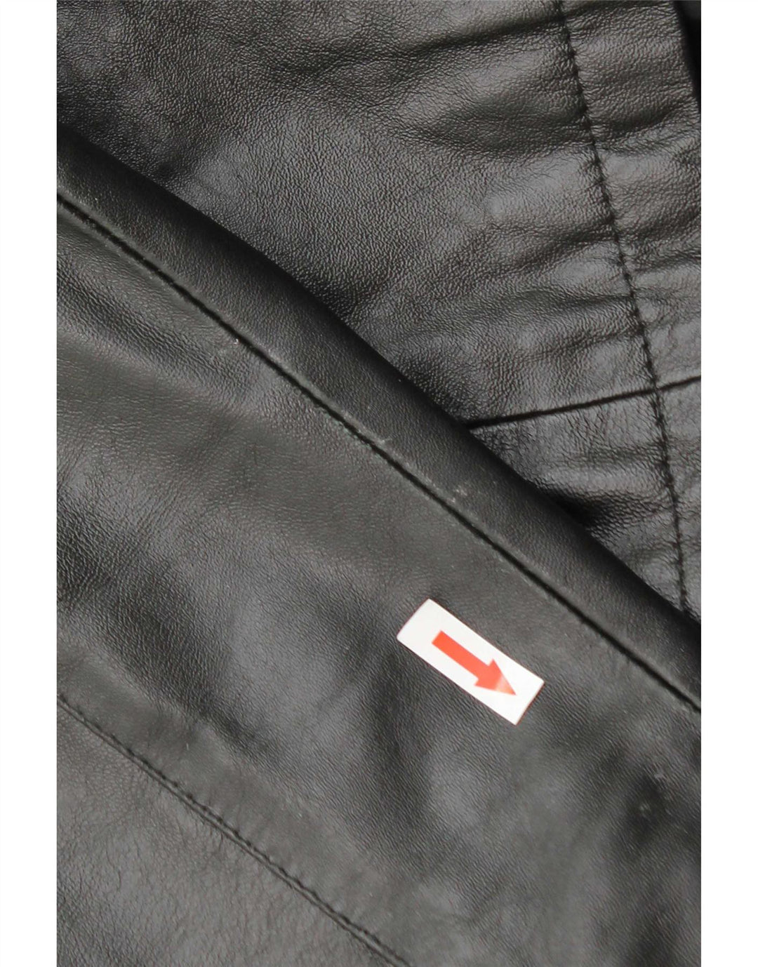 Giacca in pelle da donna vintage IT 46 grande in pelle nera