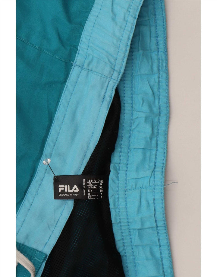 Pantaloncini da bagno Fila da uomo XL blu in poliestere color block