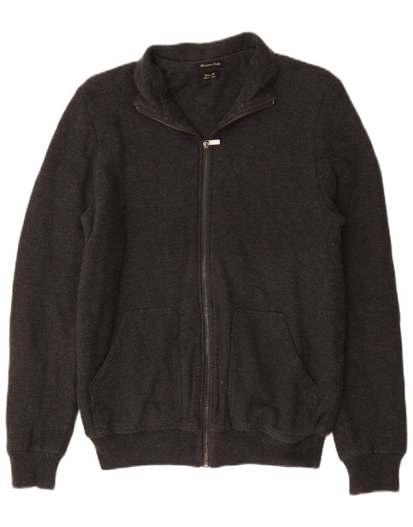Massimo Dutti Mens Tracksuit Top Jacket Medium Grey Cotton