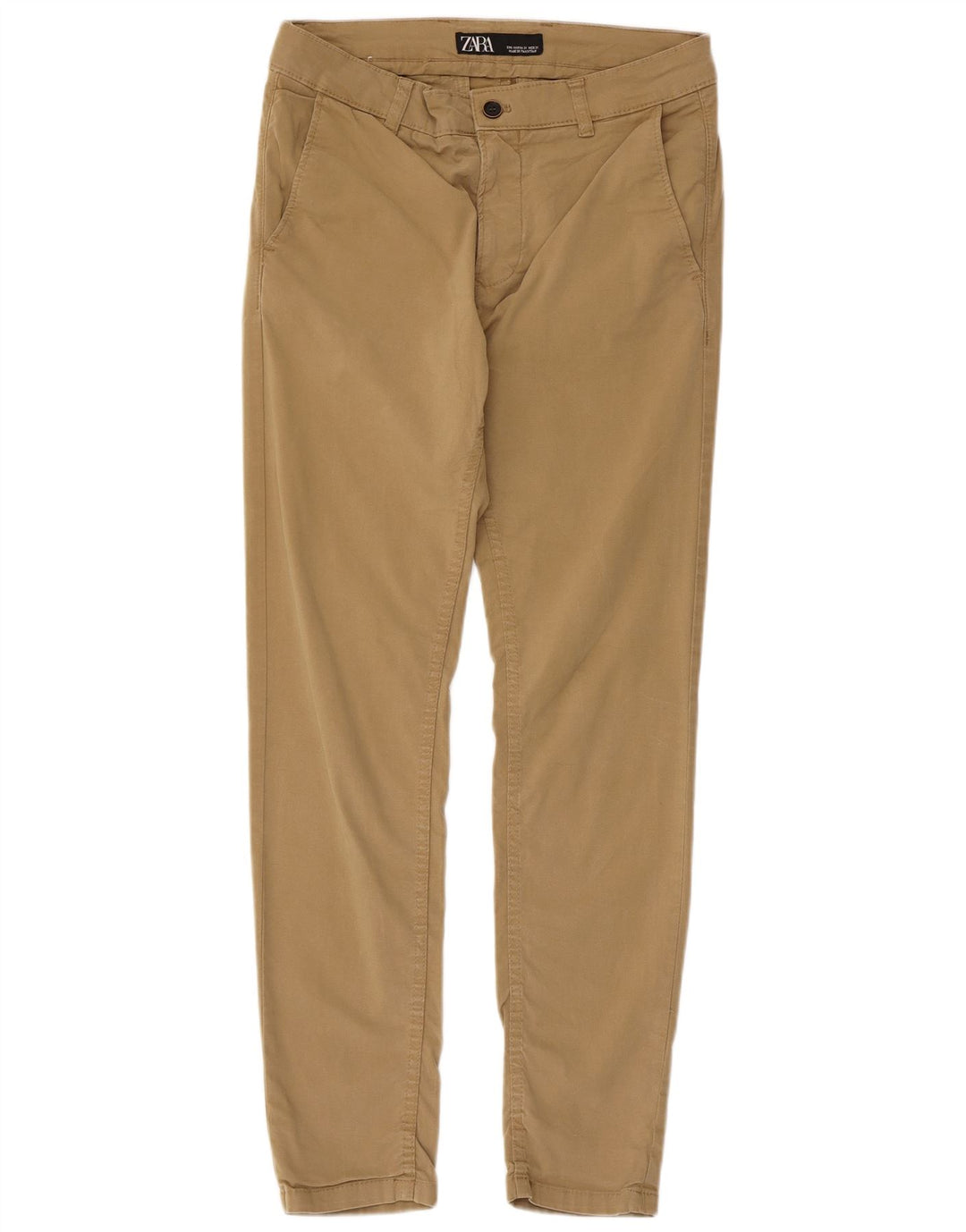 Pantaloni chino slim da uomo Zara EU 40 medio W31 L29 cotone beige