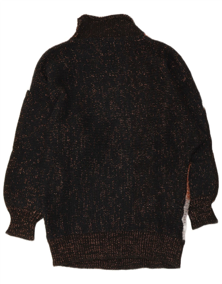 Maglione maglione a collo alto da donna Niki Line UK 16 grande multicolore