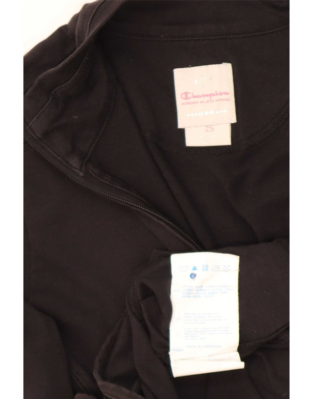 Giacca da tuta da donna Champion UK 10 piccola in cotone nero