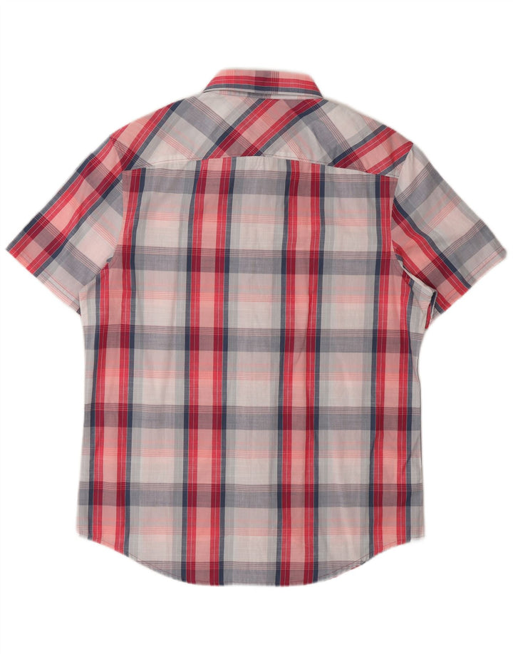 Camicia a maniche corte Penguin Heritage da uomo, scozzese medio multicolore