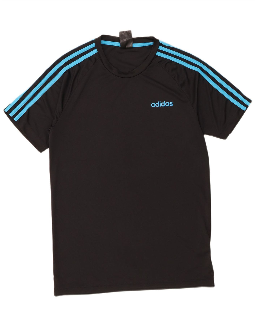 T-shirt Adidas Climalite da uomo piccola piccola in poliestere nero