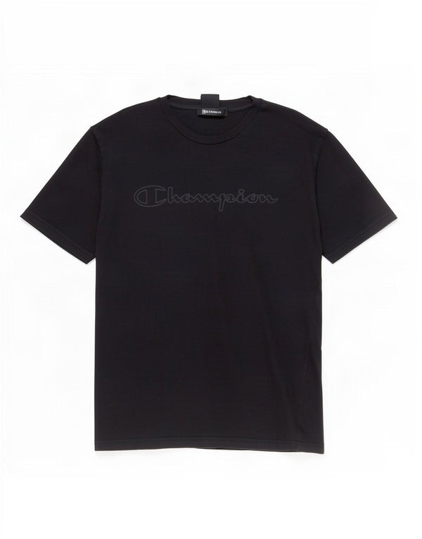 T-shirt grafica da uomo Champion Top grande in cotone blu navy