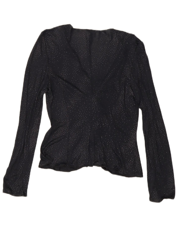 Camicetta a maniche lunghe da donna Armani IT 44 medio nero maculato