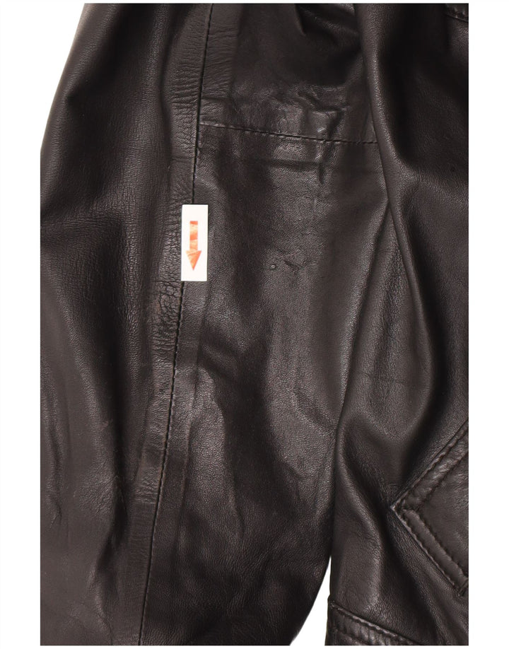 Giacca in pelle con cappuccio da donna Street One UK 14 pelle nera media