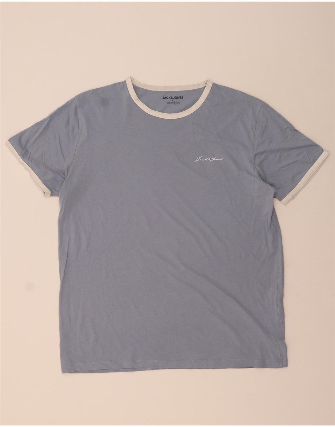 JACK & JONES T-shirt da uomo Top XL Blu in cotone