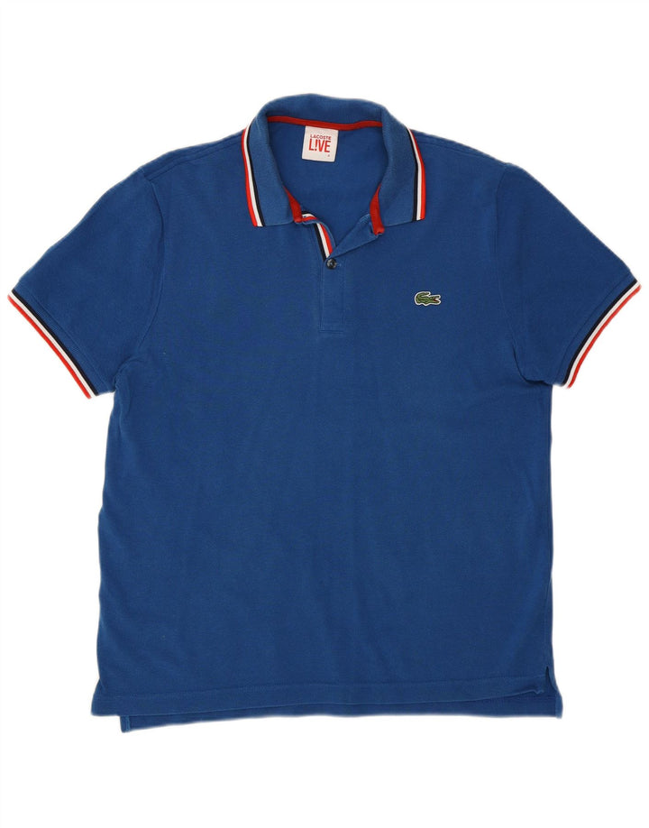 Polo da uomo LACOSTE taglia 4 cotone blu medio