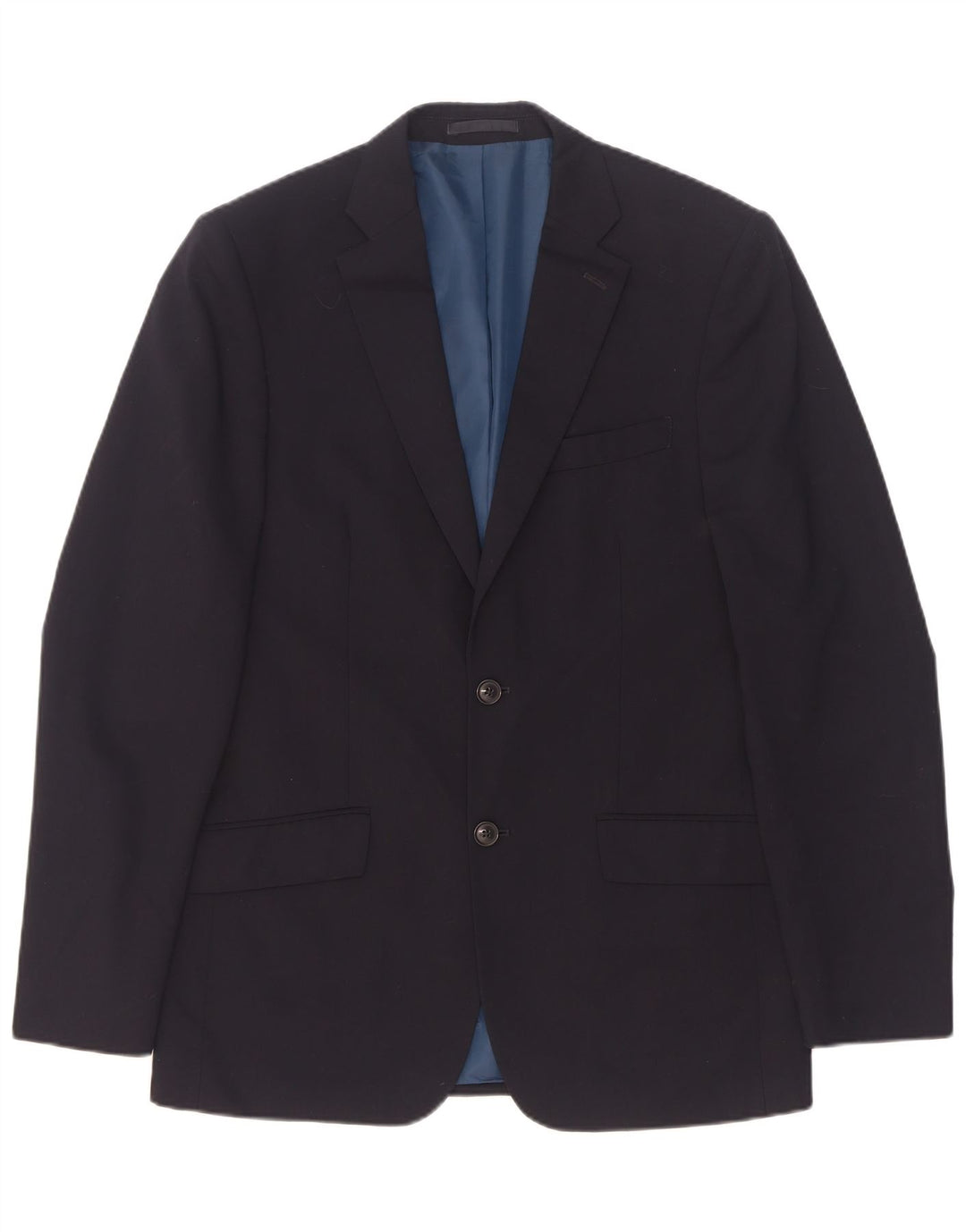 Giacca blazer a 2 bottoni da uomo Marks & Spencer UK 38 lana blu navy media