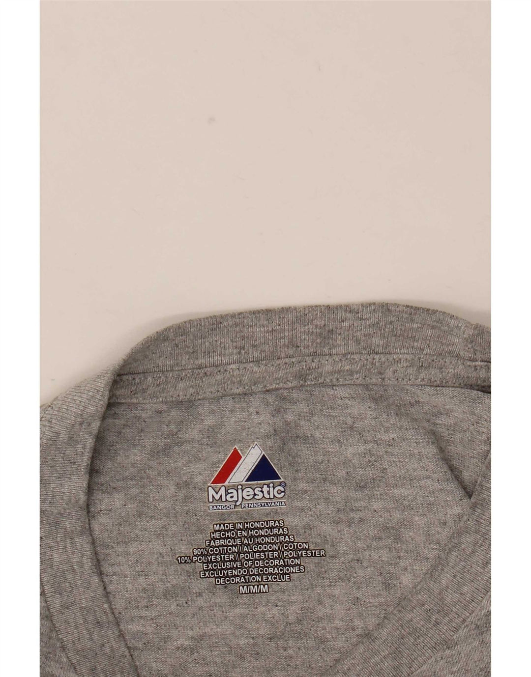 Majestic T-shirt grafica da uomo dei Boston Red Sox Top in poliestere grigio medio