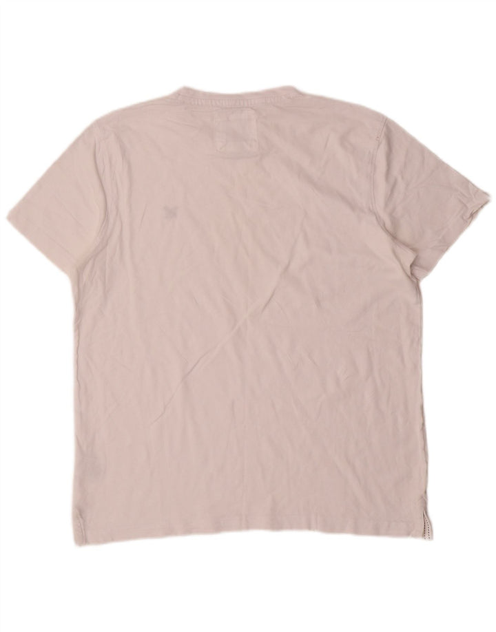 Crew Clothing T-shirt da uomo Top grande in cotone bianco
