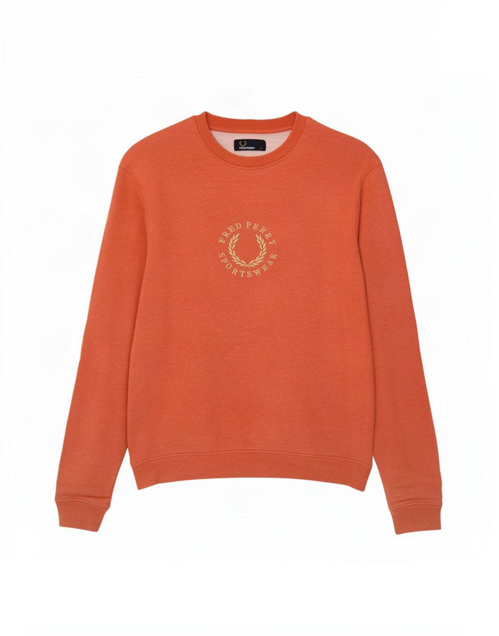 Felpa grafica da uomo Fred Perry, piccola, in cotone rosso