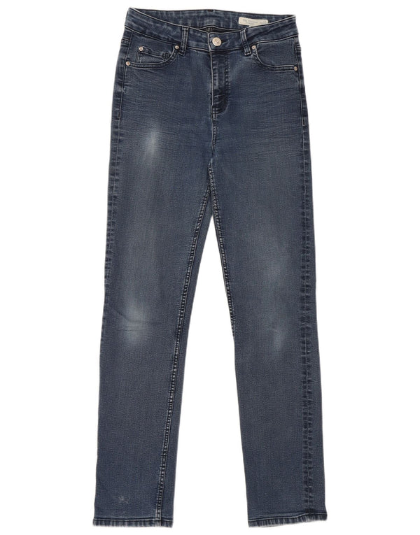 Jeans dritti Marks & Spencer da donna The Sienna UK 10 piccoli W28 L29 blu