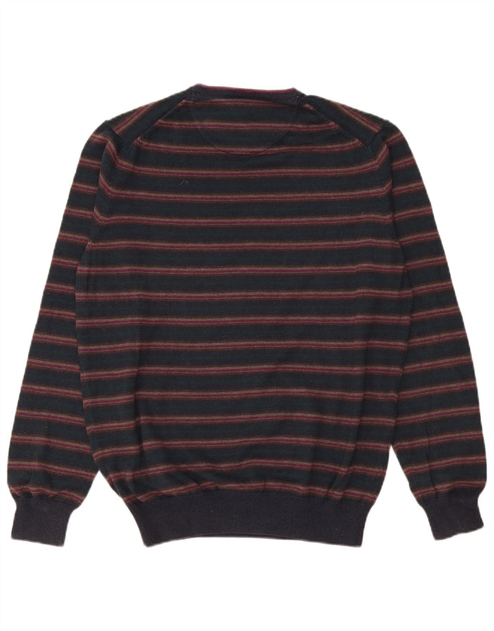 Maglione maglione girocollo da uomo Massimo Dutti EU 38 medio a righe blu navy