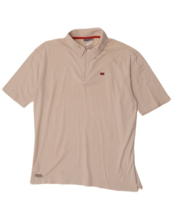 Polo Reebok da uomo a vestibilità ampia, media, bianco sporco
