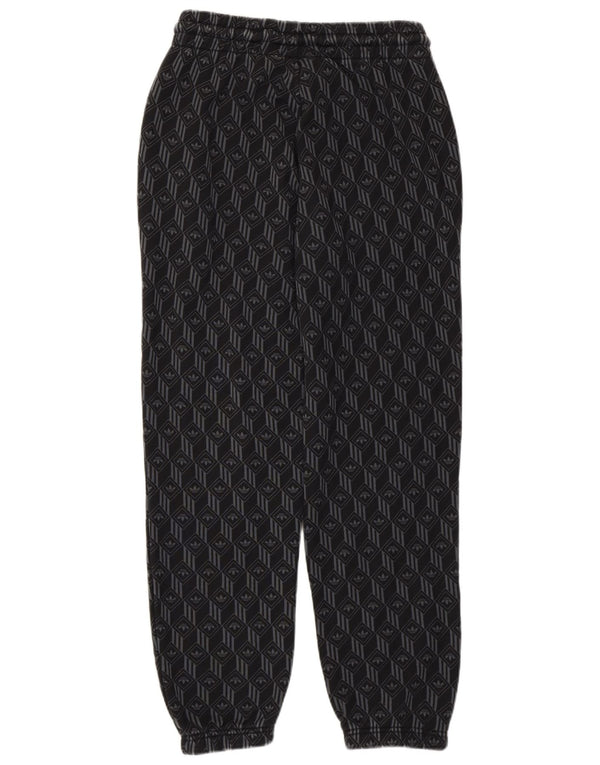 Pantaloni da tuta con grafica Adidas da donna, pantaloni da jogging, UK 10, piccoli, grigi geometrici