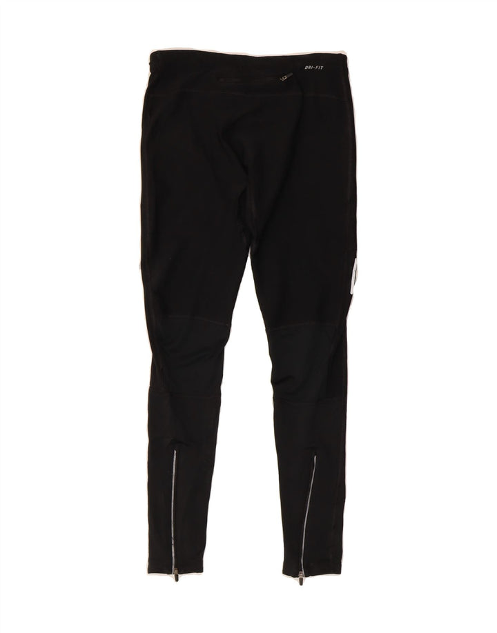 NIKE Womens Dri Fit Leggings UK 12 Medium Black Polyester Vintage Nike and Second-Hand Nike from Messina Hembry 