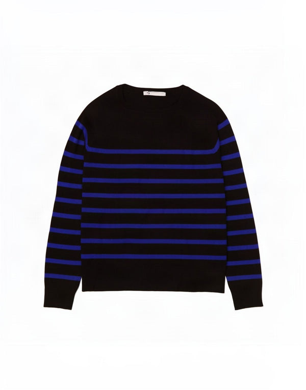 Maglione maglione girocollo da donna Zara UK 10 piccolo a righe nere