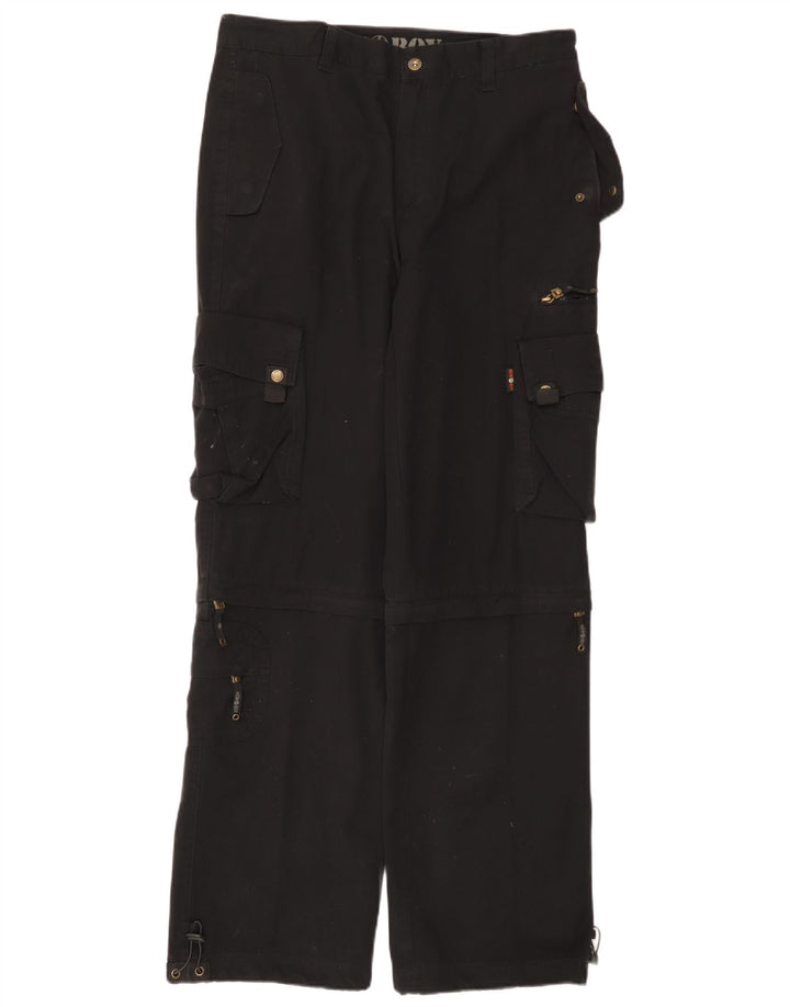 Pantaloni cargo dritti da uomo vintage W33 L33 neri