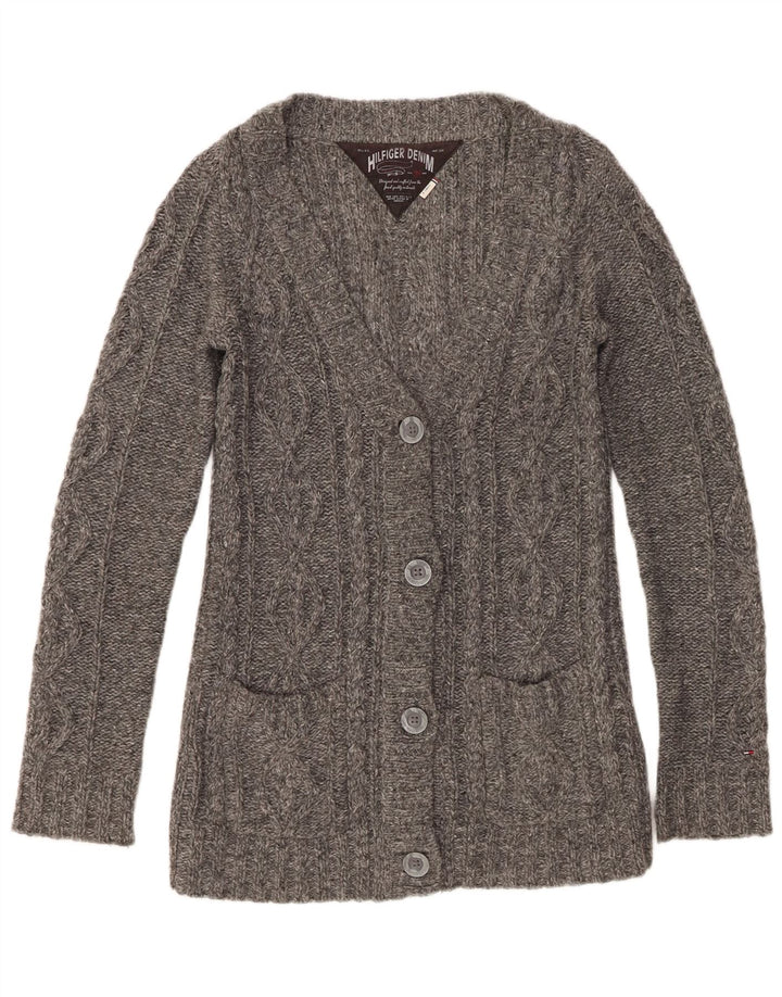 Maglione cardigan da donna Tommy Hilfiger UK 8 piccolo grigio
