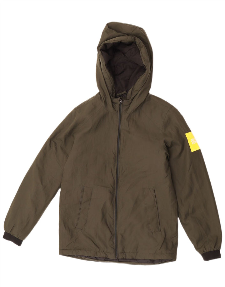 Giubbotto bomber con cappuccio Jack & Jones per ragazzi 11-12 anni color kaki