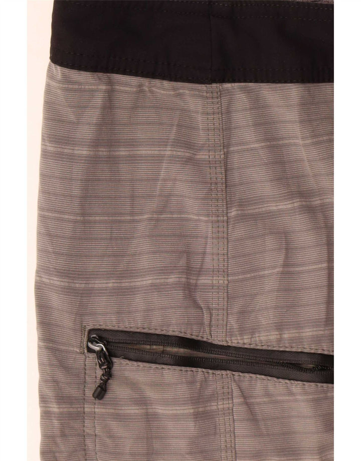 Pantaloncini da bagno da uomo Rip Curl, poliestere a righe grandi, grigio