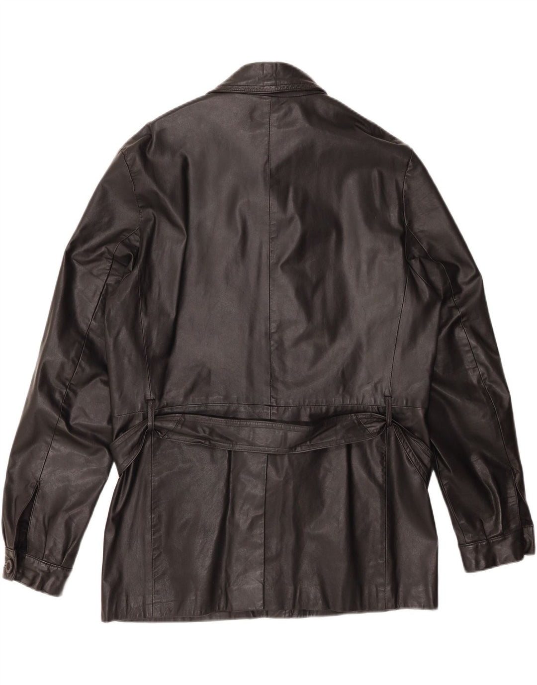 Giacca in pelle da donna VINTAGE UK 16 grande pelle nera